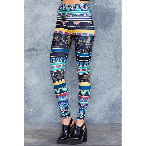 BlackMilk Walk Like An Egyptian HWMF Leggings size M - Picture 7 of 10